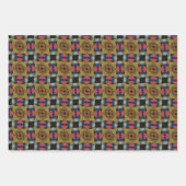 ARBEITSPAPIER - 3 SCHUHE DER WASSERFARBENJUNGLE GESCHENKPAPIER SET (Vorderseite 2)