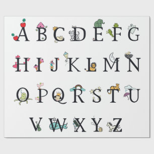 ARBEITSPAPIER: ALPHABET CHARTA GESCHENKPAPIER