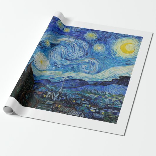ARBEITSPAPIER: DIE STARRY NACHT: VAN GOGH GESCHENKPAPIER (Ungerollt)