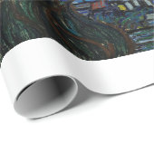 ARBEITSPAPIER: DIE STARRY NACHT: VAN GOGH GESCHENKPAPIER (Rolleneckpunkt)