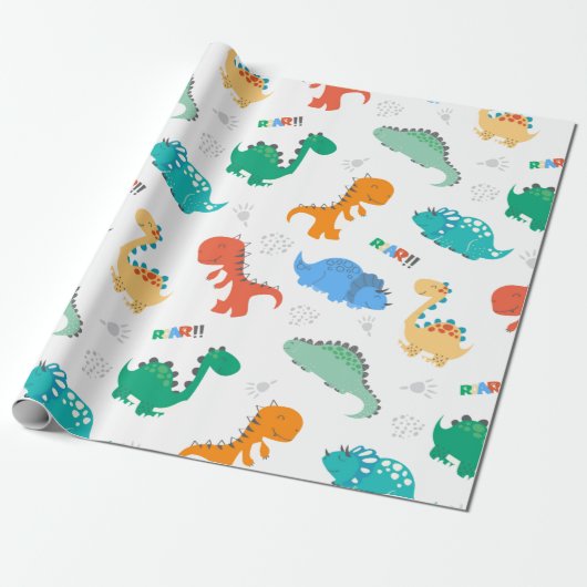 ARBEITSPAPIER: DINOSAURS GESCHENKPAPIER (Ungerollt)