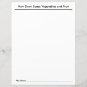 Arbeitspapier für Obst und Gemüse (Rückseite)