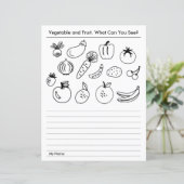 Arbeitspapier für Obst und Gemüse (Stehend Vorderseite)