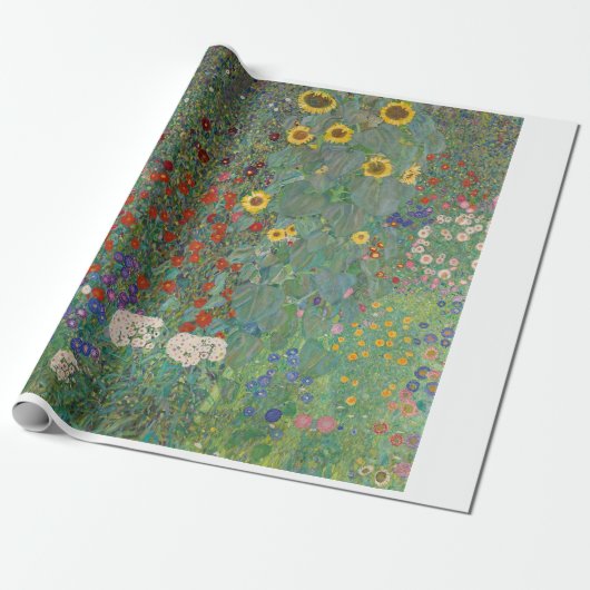 ARBEITSPAPIER: GUSTAV KLIMT: FARM GARDEN GESCHENKPAPIER (Ungerollt)