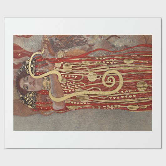 ARBEITSPAPIER: GUSTAV KLIMT: HYGIEIA: 1907 GESCHENKPAPIER (Flach)