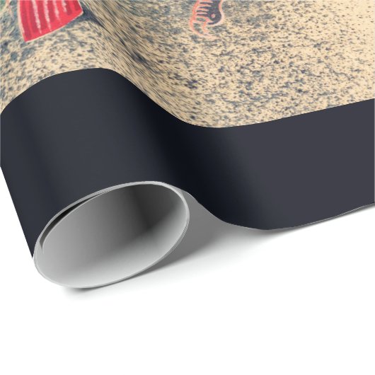 ARBEITSPAPIER: ITŌ JAKUCHŪ: WOODBLOCK GESCHENKPAPIER (Rolleneckpunkt)