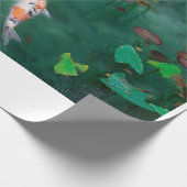 ARBEITSPAPIER: JAPANESE WOODBLOCK : KOI GESCHENKPAPIER (Ecke)