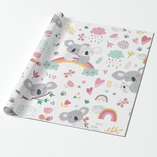 ARBEITSPAPIER: KOALA BEARS GESCHENKPAPIER (Ungerollt)