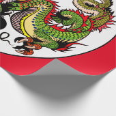 ARBEITSPAPIER MIT JAPANISCHEM YING UND YANG TIGER GESCHENKPAPIER (Ecke)