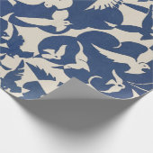 ARBEITSPAPIER: PIGEONEN IN WEISS + BLAU: 1928 GESCHENKPAPIER (Ecke)