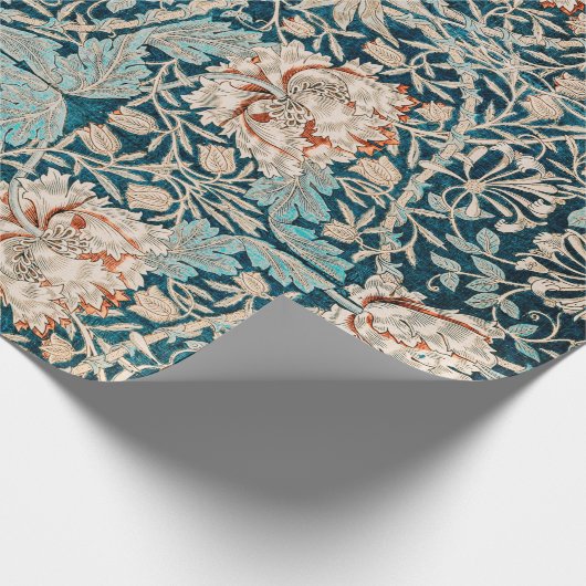 ARBEITSPAPIER: WILLIAM MORRIS : HONEYSUCKLE GESCHENKPAPIER (Ecke)