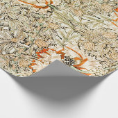 ARBEITSPAPIER: WILLIAM MORRIS : HONEYSUCKLE GESCHENKPAPIER (Ecke)
