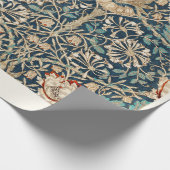 ARBEITSPAPIER: WILLIAM MORRIS : HONEYSUCKLE GESCHENKPAPIER (Ecke)
