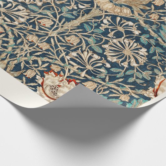 ARBEITSPAPIER: WILLIAM MORRIS : HONEYSUCKLE GESCHENKPAPIER (Ecke)
