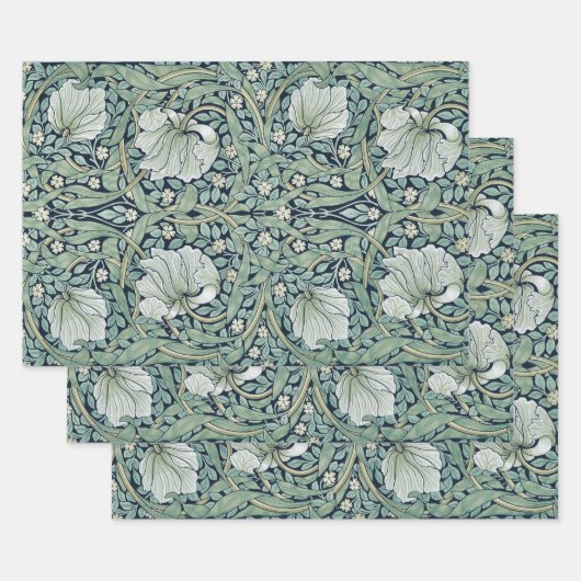 ARBEITSPAPIER : WILLIAM MORRIS : PIMPERNEL GESCHENKPAPIER SET (Set)