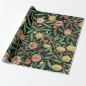 ARBEITSPAPIER: WILLIAM MORRIS : POMEGRANAT GESCHENKPAPIER (Ungerollt)