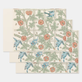 ARBEITSPAPIER : WILLIAM MORRIS : TRELLIS GESCHENKPAPIER SET
