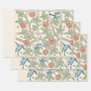 ARBEITSPAPIER : WILLIAM MORRIS : TRELLIS GESCHENKPAPIER SET