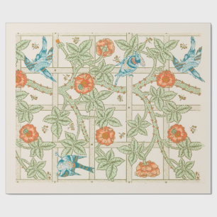 ARBEITSPAPIER: WILLIAM MORRIS : TRELLIS PATTERN GESCHENKPAPIER