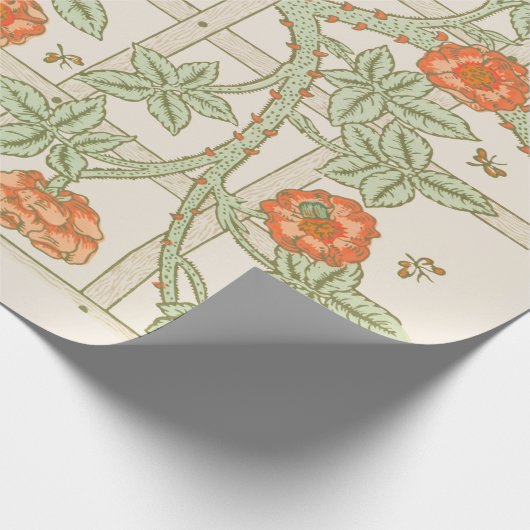 ARBEITSPAPIER: WILLIAM MORRIS : TRELLIS PATTERN GESCHENKPAPIER (Ecke)