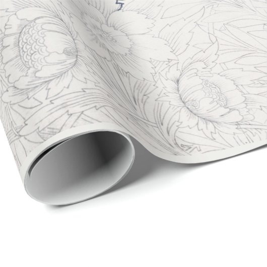 ARBEITSPAPIER: WILLIAM MORRIS : TULIP & WILLOW GESCHENKPAPIER (Rolleneckpunkt)