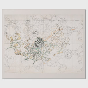 ARBEITSPAPIER: WILLIAM MORRIS : WILD TULIP GESCHENKPAPIER