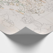 ARBEITSPAPIER: WILLIAM MORRIS : WILD TULIP GESCHENKPAPIER (Ecke)