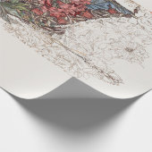 ARBEITSPAPIER: WILLIAM MORRISE: HONEYSUCKLE GESCHENKPAPIER (Ecke)