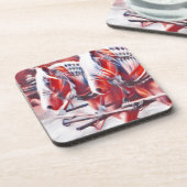 Arbeitspferde Getränkeuntersetzer (Linke Seite)