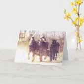 Arbeitspferde Karte (Gelbe Blume)