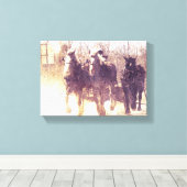 Arbeitspferde Leinwanddruck (Insitu (Holzboden))