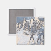 Arbeitspferde Magnet (Vorderseite/Rückseite)