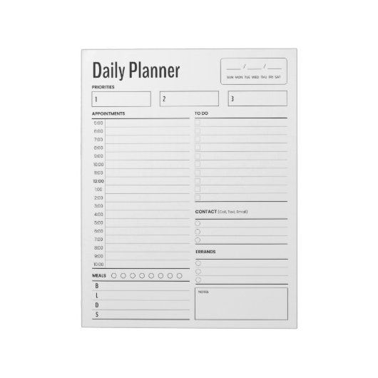 Arbeitsplan Notepad Notizblock (Rotiert)
