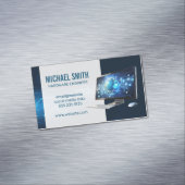 Arbeitsplatz | Digitale moderne Technologie Magnetische Visitenkarte (Beispiel)