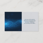 Arbeitsplatz | Digitale moderne Technologie Visitenkarte (Rückseite)