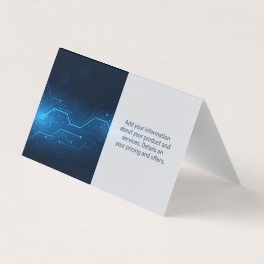 Arbeitsplatz | Digitale moderne Technologie Visitenkarten (Rückseite)