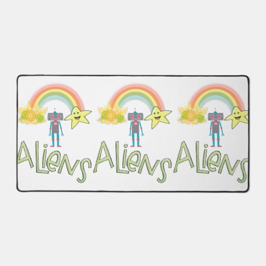 Arbeitsplatz-Mat-Außerirdische Schreibtischunterlage (Vorderseite)