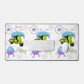 Arbeitsplatz-Mat-Außerirdische Schreibtischunterlage (Tastatur & Maus)
