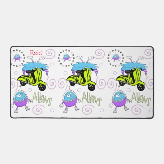 Arbeitsplatz-Mat-Außerirdische Schreibtischunterlage (Vorderseite)