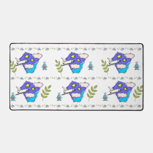 Arbeitsplatz-Mat-Außerirdische Schreibtischunterlage (Vorderseite)