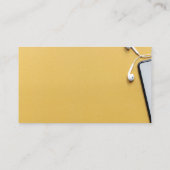 Arbeitsplatz | Minimaler gelber Hintergrund Visitenkarte (Rückseite)