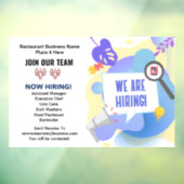 Arbeitsplätze in Unternehmen Jetzt einstellen Mitg Fensteraufkleber (Blatt 3)