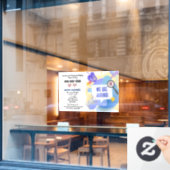 Arbeitsplätze in Unternehmen Jetzt einstellen Mitg Fensteraufkleber (Café-Fenster)