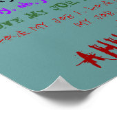 Arbeitsplatzmantra oder "I Liebe My Job" Poster (Ecke)