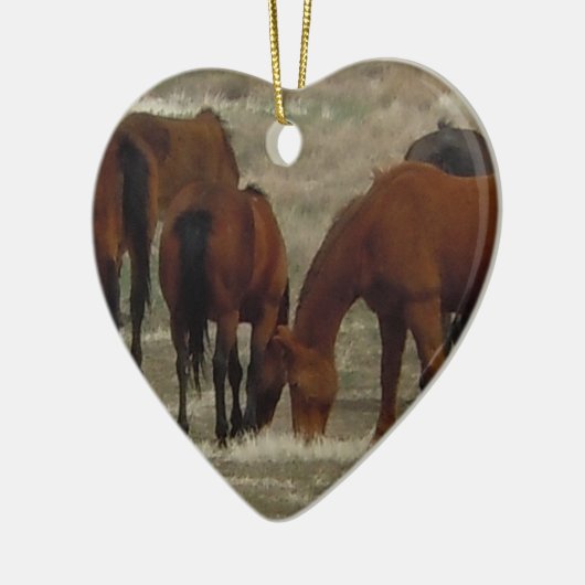 Arbeitsranch-Kuh-PferdeWestern doppelseitig Keramik Ornament (Links)