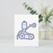 Arbeitsroboter Postkarte (Stehend Vorderseite)