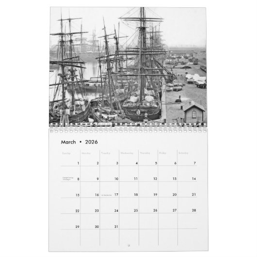 Arbeitsschiff Kalender (Mär 2026)