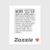 Arbeitsschwester Aufkleber (Blatt)