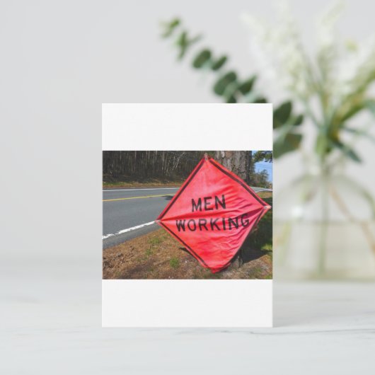 ARBEITSSIGN POSTKARTE (Stehend Vorderseite)