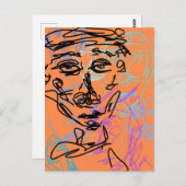 Arbeitsskizze für Funky Line Postkarte (Vorne/Hinten)